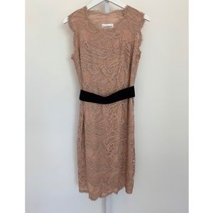 EMILIO PUCCI BLUSH LACE BELTED DRESS SIZE IT 42 / US 8 NWOTS!